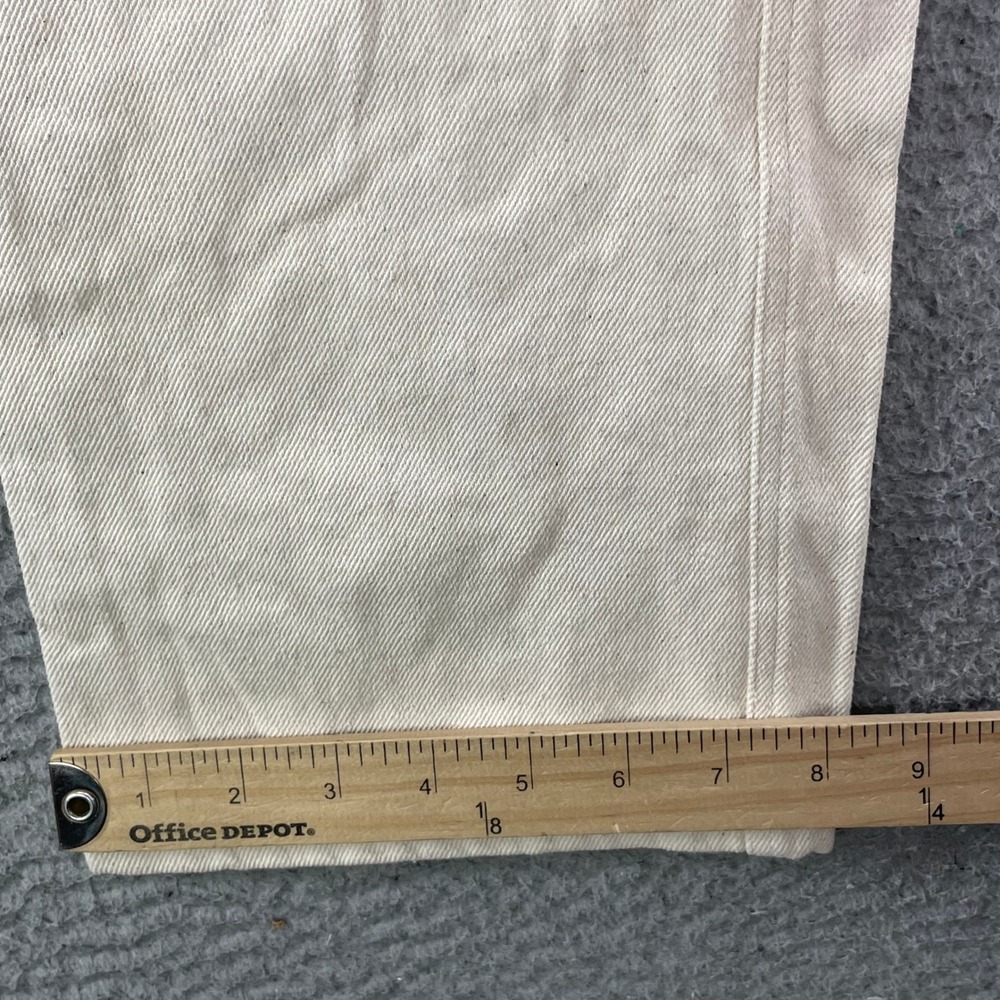 Laude the Label Denim Pants Womens 28 Cream Straight Leg High Rise‎ Sustainable - Picture 7 of 13